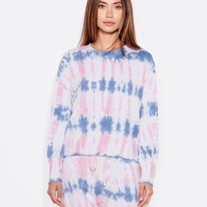 Sundry blue and pink tie dye sweater